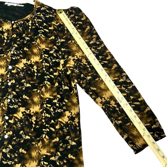 Calvin Klein Women's Black and Brown Floral Neutral Top Size XL Like New! - Picture 11 of 11